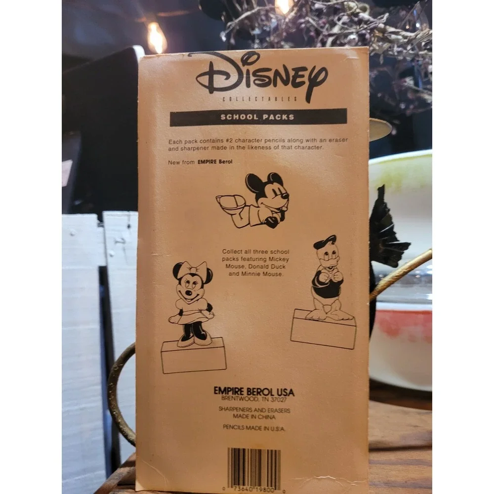 Vintage Disney Mickey Mouse School Set